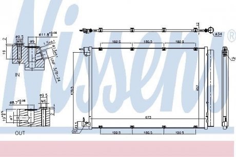 Радіатор кондиціонера First Fit Mercedes W222, W205, C217, S205, GLC-Class, C205, A217, W213, S213, C124, C207, C238, A124, A207, A238 NISSENS 940432