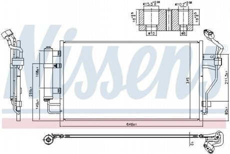Радиатор кондиционера Nissan Leaf NISSENS 940583