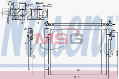 Купить Радиатор кондиционера Opel Meriva NISSENS 940677 (фото1) подбор по VIN коду, цена 4877 грн.