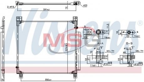 Купить Радиатор кондиционера First Fit Toyota Hilux NISSENS 940799 (фото1) подбор по VIN коду, цена 5184 грн.