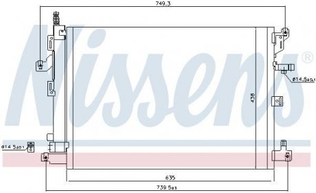 Купить Конденсер кондиционера Volvo XC90 NISSENS 940830 (фото1) подбор по VIN коду, цена 5094 грн.