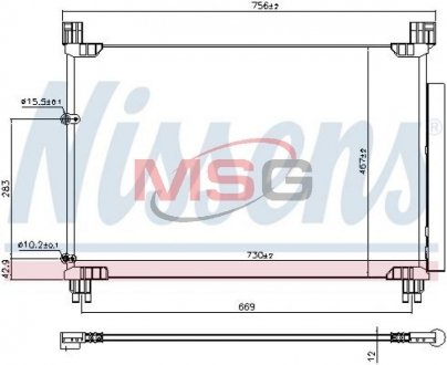 Радіатор кондиціонера Lexus RX NISSENS 941147