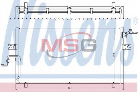 Купить Радиатор кондиционера Nissan Maxima NISSENS 94499 (фото1) подбор по VIN коду, цена 4310 грн.