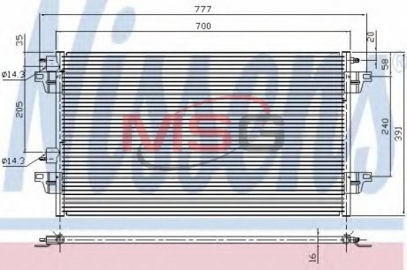 Радиатор кондиционера Renault Megane, Laguna, Clio NISSENS 94551