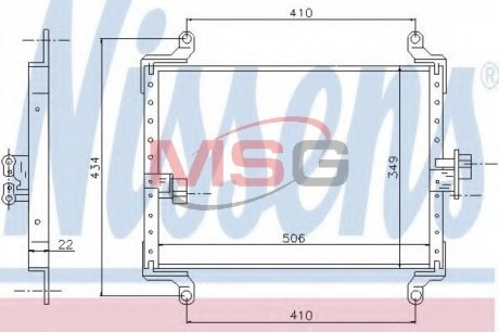 Купити Радіатор кондиціонера Peugeot Boxer, Fiat Ducato, Citroen Jumper NISSENS 94700 (фото1) підбір по VIN коду, ціна 4396 грн.