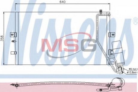 Купить Радиатор кондиционера SAAB 9-5 NISSENS 94862 (фото1) подбор по VIN коду, цена 5298 грн.