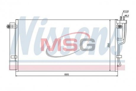 Купить Радиатор кондиционера KIA Carens NISSENS 94992 (фото1) подбор по VIN коду, цена 4777 грн.