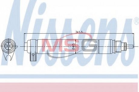 Осушитель кондиционера Citroen Xsara, C5, Peugeot 307, 807, Citroen C8 NISSENS 95346