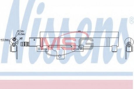 Купить Осушитель кондиционера Volvo XC90 NISSENS 95492 (фото1) подбор по VIN коду, цена 2008 грн.