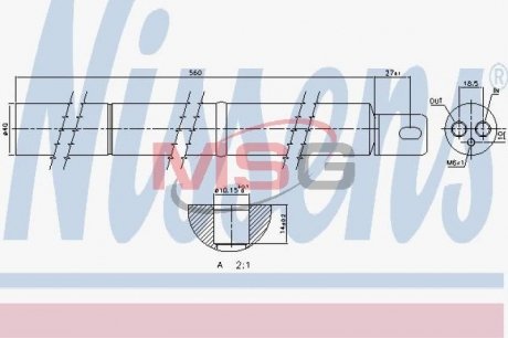 Осушувач кондиціонера Mercedes M-Class, GL-Class, GLE-Class, GLS-Class NISSENS 95531