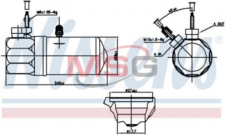 Осушитель кондиционера NISSENS 95572