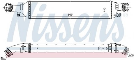 Радиатор интеркулера Audi Q3 NISSENS 96298