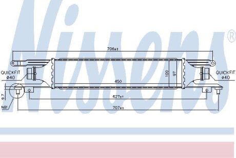 OPEL Інтеркулер Corsa D 1.3CDTI 06- NISSENS 96589