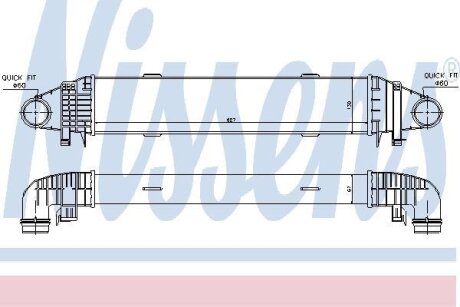 DB Інтеркулер C-CLASS (W204) 07-, E-CLASS (W212) 09-, E-CLASS (C207) 10- NISSENS 96598