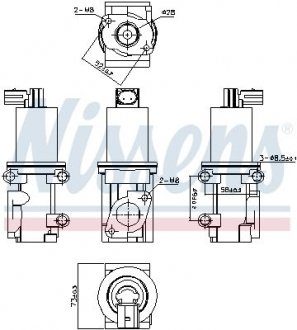 Клапан рециркуляції ВГ (EGR) Opel Astra, Fiat Grande Punto, Opel Vectra, Zafira, Alfa Romeo 159, Suzuki SX4 NISSENS 98193