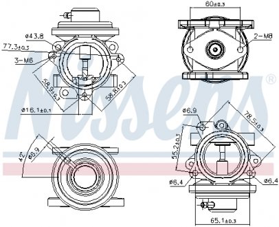 Клапан рециркуляції ВГ (EGR) First Fit Audi A2, Volkswagen Polo, Seat Ibiza, Cordoba, Skoda Fabia, Roomster NISSENS 98294