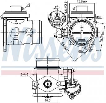 Клапан рециркуляции ВГ (EGR) NISSENS 98301