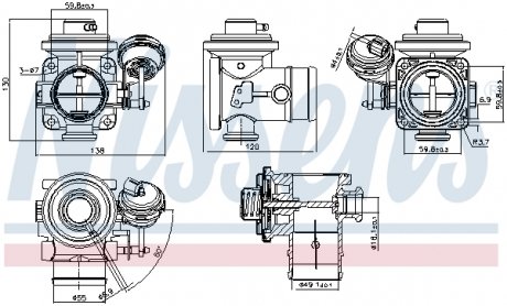 Клапан EGR Volkswagen LT NISSENS 98304