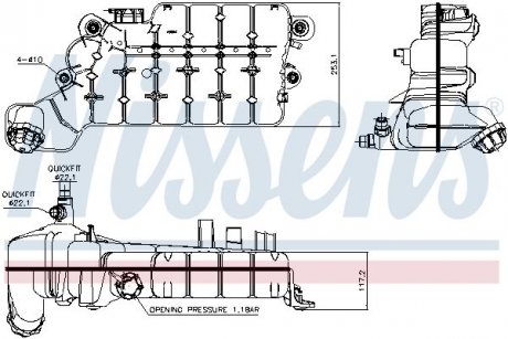 Pрасширительный бак охлаждения NISSENS 996046