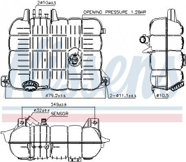 Компенсаційний бак, охолоджуюча рідина NISSENS 996069