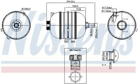 Бачок розширювальний Peugeot 206 NISSENS 996126