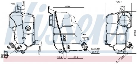 Бачок компенсационный First Fit Volvo V60, XC60, S80, V70, Land Rover Range Rover, Freelander, Volvo S60, XC70 NISSENS 996257