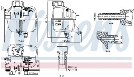 Бачок расширительный Mini Cooper, Countryman, Clubman NISSENS 996266