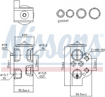 Купить Расширительный клапан кондиционера Audi A5, A4, Q5 NISSENS 999314 (фото1) подбор по VIN коду, цена 933 грн.