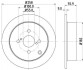 Купити Диск гальмівний задній Toyota Corolla 1.4, 1.6 (02-07) Toyota Corolla NISSHINBO nd1003k (фото1) підбір по VIN коду, ціна 1240 грн.