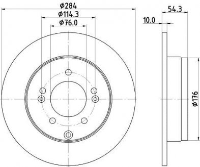 ДИСК ГАЛЬМIВНИЙ ЗАДНIЙ Hyundai Sonata, ix35/ Kia Optima 2.0, 2.4 (06-) NISSHINBO nd6003k