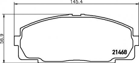 Купить Колодки тормозные дисковые передние Toyota Hiace 2.0, 2.4, 3.0 (98-04) NISSHINBO np1004 (фото1) подбор по VIN коду, цена 1258 грн.