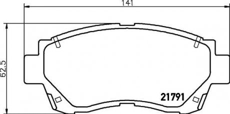 Колодки тормозные дисковые передние Toyota Camry/Lexus ES 2.2, 3.0 (96-01) NISSHINBO np1006