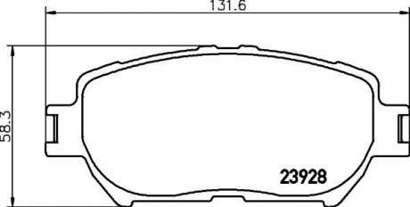 Колодки гальмівні дискові передні Toyota Camry 2.4, 3.0, 3.3 (01-06) Toyota Camry NISSHINBO np1017