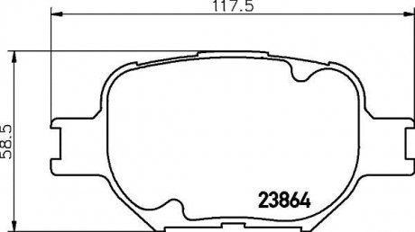 Колодки гальмівні дискові передні Toyota Corolla 1.6, 1.8 (14-) Lexus IS NISSHINBO np1021