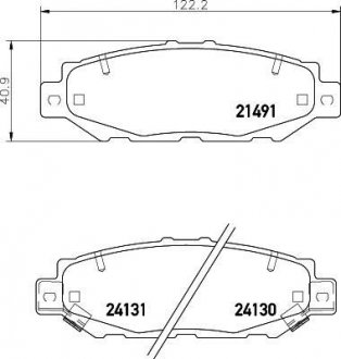 Гальмівні колодки LEXUS GS,IS,SC 97- Toyota Celica NISSHINBO np1027