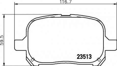 Колодки тормозные дисковые передние Toyota Camry 2.4, 3.0 (01-06)/Lexus RX 300 (00-03) NISSHINBO np1033