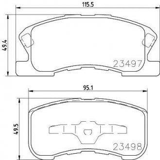 Колодки гальмівні дискові передні Daihatsu Sirion 1.0, 1.3 (99-05) Daihatsu Sirion NISSHINBO np1034