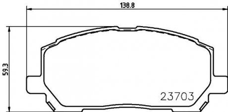 Купить Колодки тормозные дисковые передние Lexus RX 300 3.0 (00-03) Lexus RX, Toyota Highlander NISSHINBO np1041 (фото1) подбор по VIN коду, цена 1604 грн.