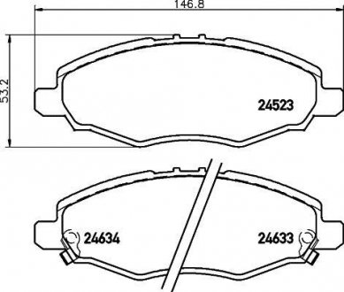 Колодки тормозные дисковые передние Toyota Hilux 2.5 (04-) Toyota Hilux NISSHINBO np1057