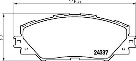 Купити Колодки гальмівні дискові передні Toyota RAV-4 2.0, 2.2, 2.4 (05-) Toyota Rav-4, Prius, Auris, Verso NISSHINBO np1058 (фото1) підбір по VIN коду, ціна 1628 грн.