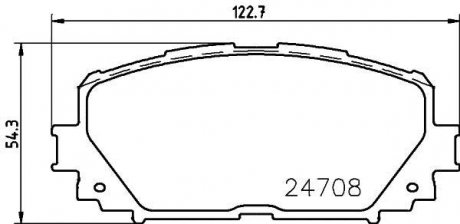 Колодки гальмівні дискові передні Toyota Yaris 1.3, 1.5, 1.8 (05-) NISSHINBO np1060