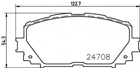 Купити Колодки гальмівні дискові передні Toyota Yaris 1.3, 1.5, 1.8 (05-) Toyota Yaris, Verso, Corolla NISSHINBO np1060 (фото1) підбір по VIN коду, ціна 964 грн.