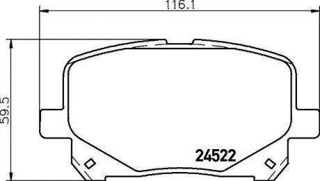 Колодки тормозные дисковые передние Lexus RX 300(00-03)/Toyota Camry 2.4, 3.0 (01-06) NISSHINBO np1065