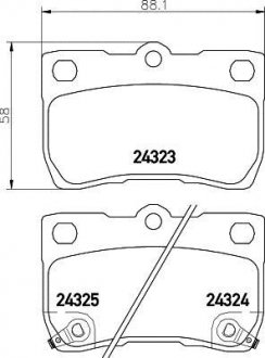 Колодки тормозные дисковые задние Lexus IS 250, 200d, 220d, Lexus GS 300, 430, 450h (05-) NISSHINBO np1067