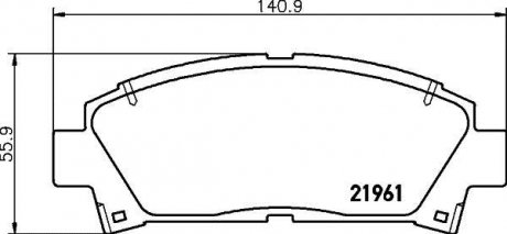 Колодки тормозные дисковые передние Lexus GS 300, 430 (05-11), Camry 2.0, 2.4(01-06), Avensis 1.8, 2.0 (00-03) Toyota Carina, Avensis NISSHINBO np1077
