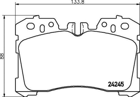 Колодки тормозные дисковые передние Lexus LS 460, 600h (07-) Lexus LS, Hyundai IX35 NISSHINBO np1107