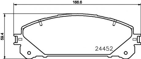 Колодки гальмівні дискові передні Strong Ceramic Lexus RX 350, 450 (08-)/Lexus NX 200t, 300h (14-)/RAV-4 2.0 (15-) Toyota Highlander, Rav-4 NISSHINBO np1109sc