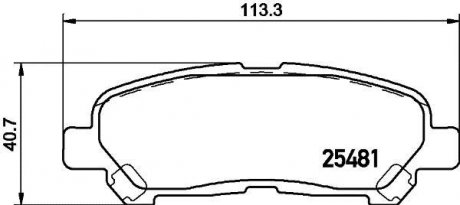 Колодки гальмівні дискові задні Toyota Highlander 2.7, 3.5 (09-) Toyota Highlander NISSHINBO np1122