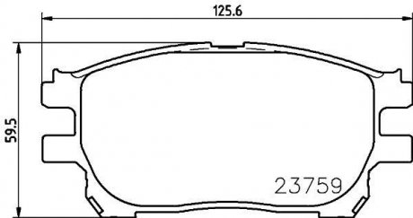 Колодки гальмівні дискові передні Toyota Previa 2.0, 2.4 (00-06) Toyota Previa NISSHINBO np1123