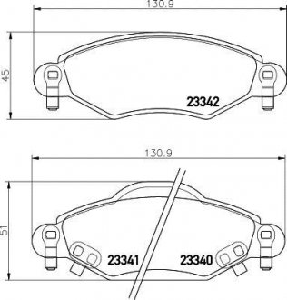 Колодки гальмівні дискові передні Toyota Yaris 1.0, 1.3, 1.5 (01-05) NISSHINBO np1130